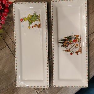 Grinch small serving platters